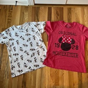 2 Disney Minnie Mouse Shirts
